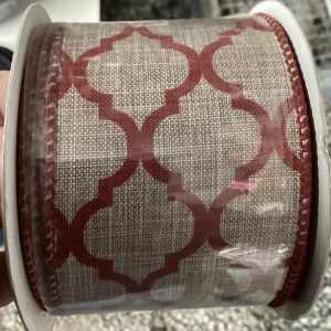 Trellis Linen Wired Edge