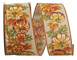 Pumpkin Highlights Sparkle Ribbon