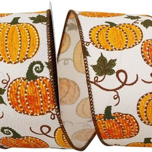 Pumpkin Stitch Hopsack Ribbon