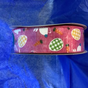 Bunny Egg Carrot Linen Wired Edge Natural