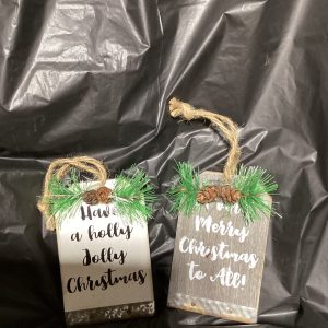 Mini wood holiday sign
