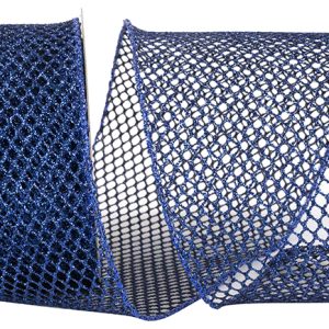 Grand Metallic Glitter Net Wired Edge Ribbon