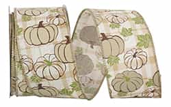 Pumpkin Plaid Twill Ribbon