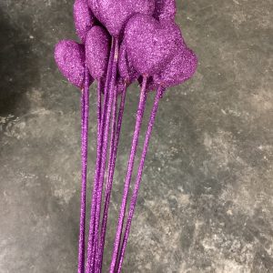 Large Solid Styrofoam Glitter Hearts