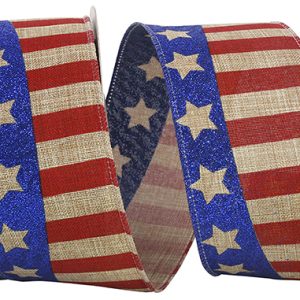 Flag Stripe Glitter Linen