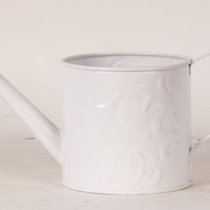 White Floral embossed water can 4.5