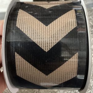 Jute Chevron Wired Edge
