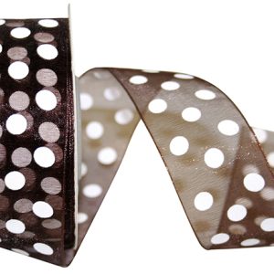 Chiffon Aspirin Dot Black 1.5”