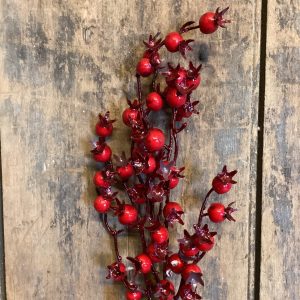 18" Mini Crab Apple Spray (Red)