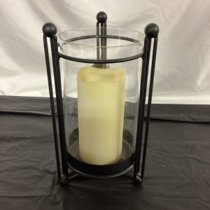 Lantern with Flameless Timer Candle