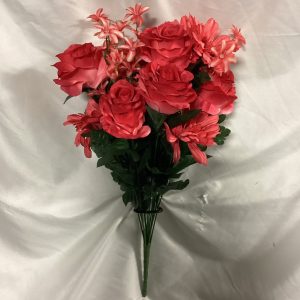 Tall Frame Rose/Gerbera Coral