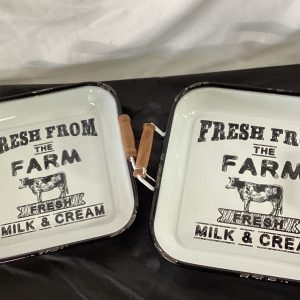 Set of 2 Fresh From The Farm Trays