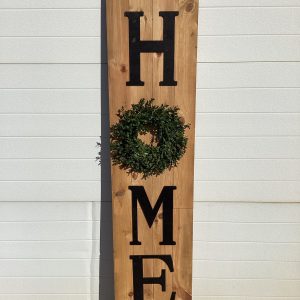 Wooden Home Wall Decor with Wreath