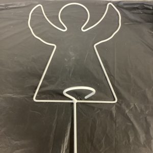 Angel shaped cemetery vase holder