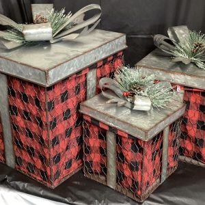 Set of 3 Metal Presents