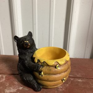 Black Bear with honey Planter