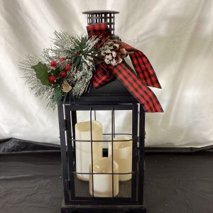 Lighted Holiday Lantern with Candles