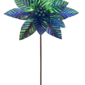 Blue Green Iridescent Poinsettia