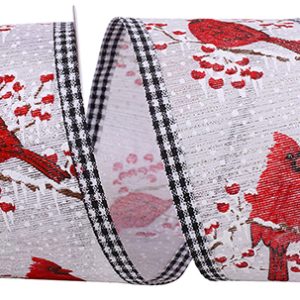 Metallic Cardinal Ribbon Yard