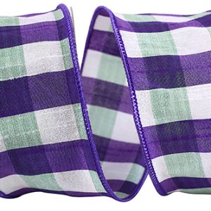 Check Dupioni Shadow Wired Edge 2.5”