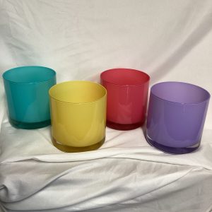4x4 Cylinder Glass Assorted Colors