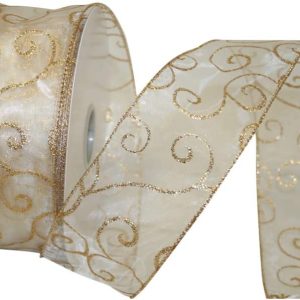 Sheer Holiday Deco Ribbon