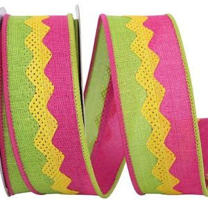 Sherbert Ricrac Wired Edge 1.5”