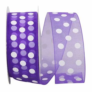Chiffon aspirin Dot Purple 1.5”