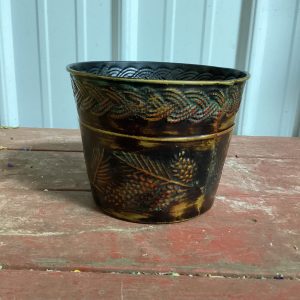 Metal Pinecone Pot Cover 6.5”