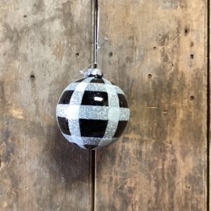 Black & White Plaid Ornament