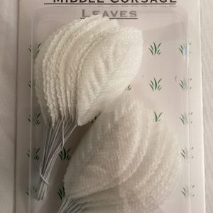 Middle corsage leaves iridescent