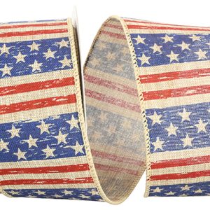 Vintage Flag Linen Wired Edge