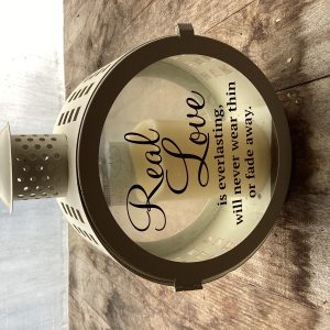 Lantern with plastic candle